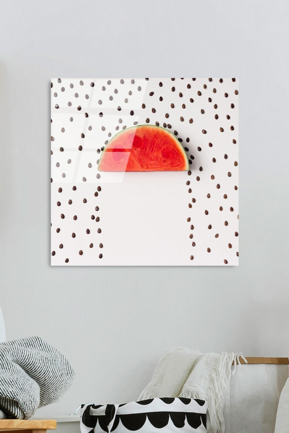 Uv Baskılı Cam Duvar Tablosu, Kare - 50x50 Cm - 1