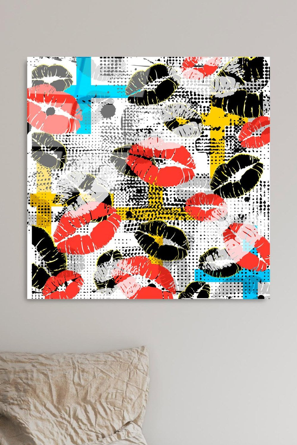 Uv Baskılı Cam Duvar Tablosu, Kare - 50x50 Cm - 2