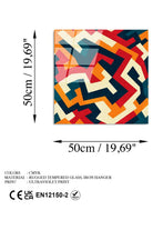Uv Baskılı Cam Duvar Tablosu, Kare - 50x50 Cm - 5