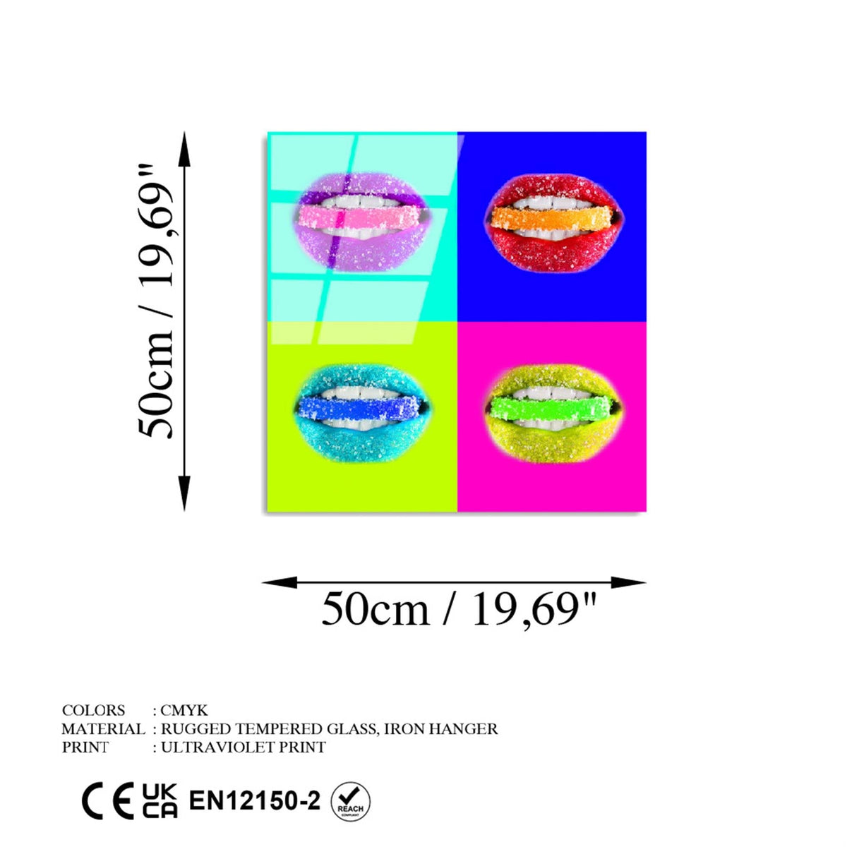 Uv-841 Baskılı Cam Kare Duvar Tablosu 