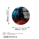 Uv-1141 Baskılı Cam Yuvarlak Duvar Tablosu 