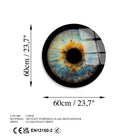 Uv-1138 Baskılı Cam Yuvarlak Duvar Tablosu 