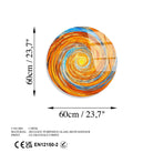 Uv-1123 Baskılı Cam Yuvarlak Duvar Tablosu 
