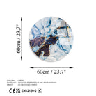 Uv-1132 Baskılı Cam Yuvarlak Duvar Tablosu 
