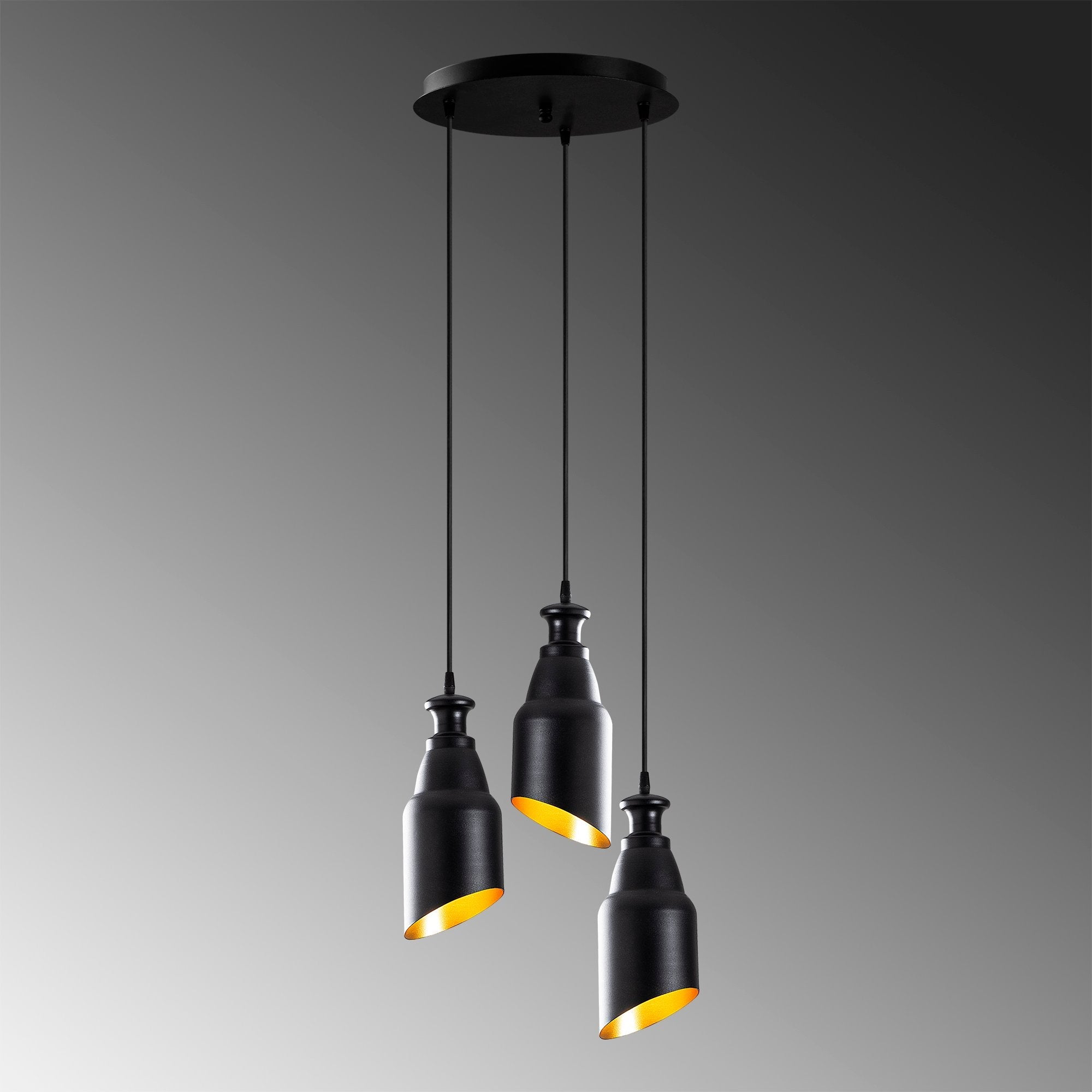 Vireo 191 Black 3 Sıvama Sarkıt Aydınlatma 