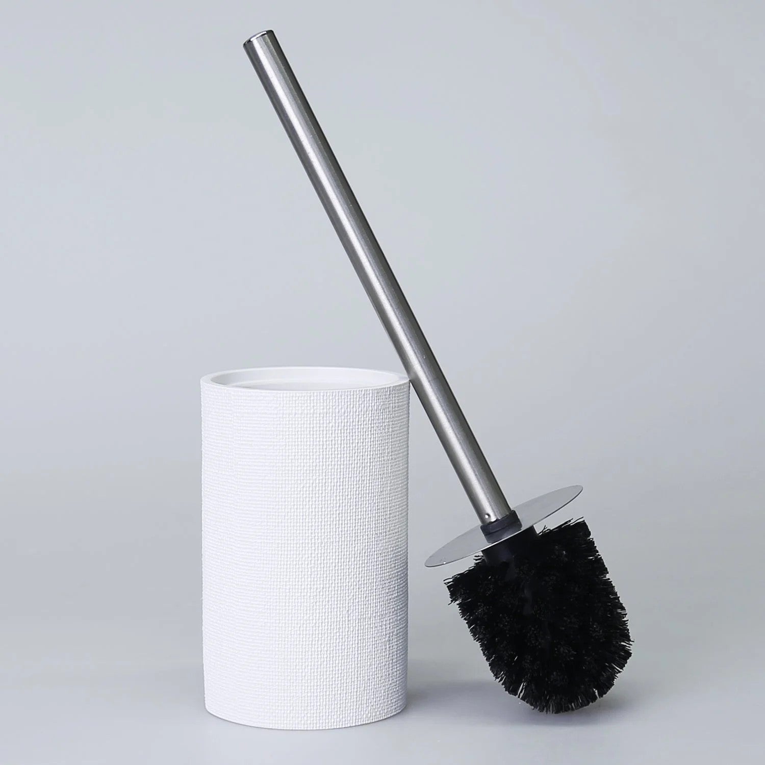 By Selim Linen Beyaz 5 Parça Polyester Banyo Seti