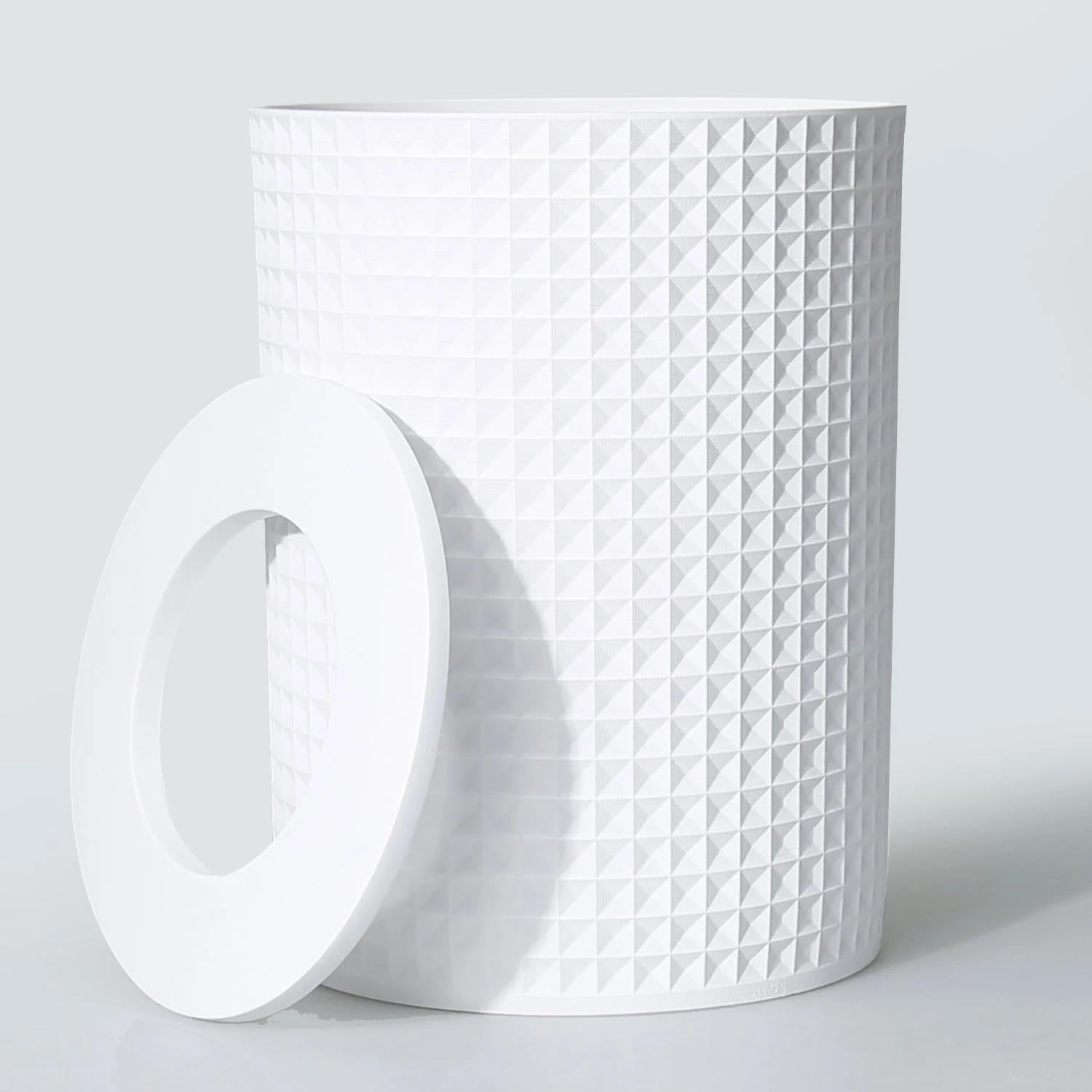 By Selim Neptune Beyaz 5 Parça Polyester Banyo Seti