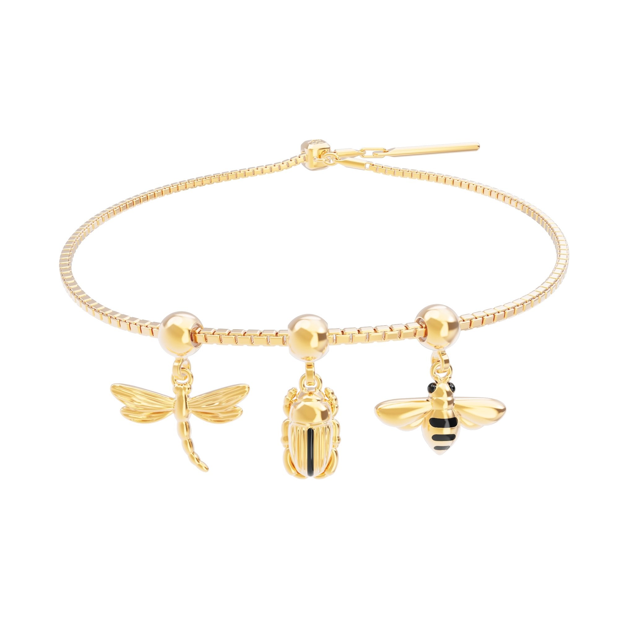 Chocli 18 Ayar Altın Kaplama Charm - Hummingbird