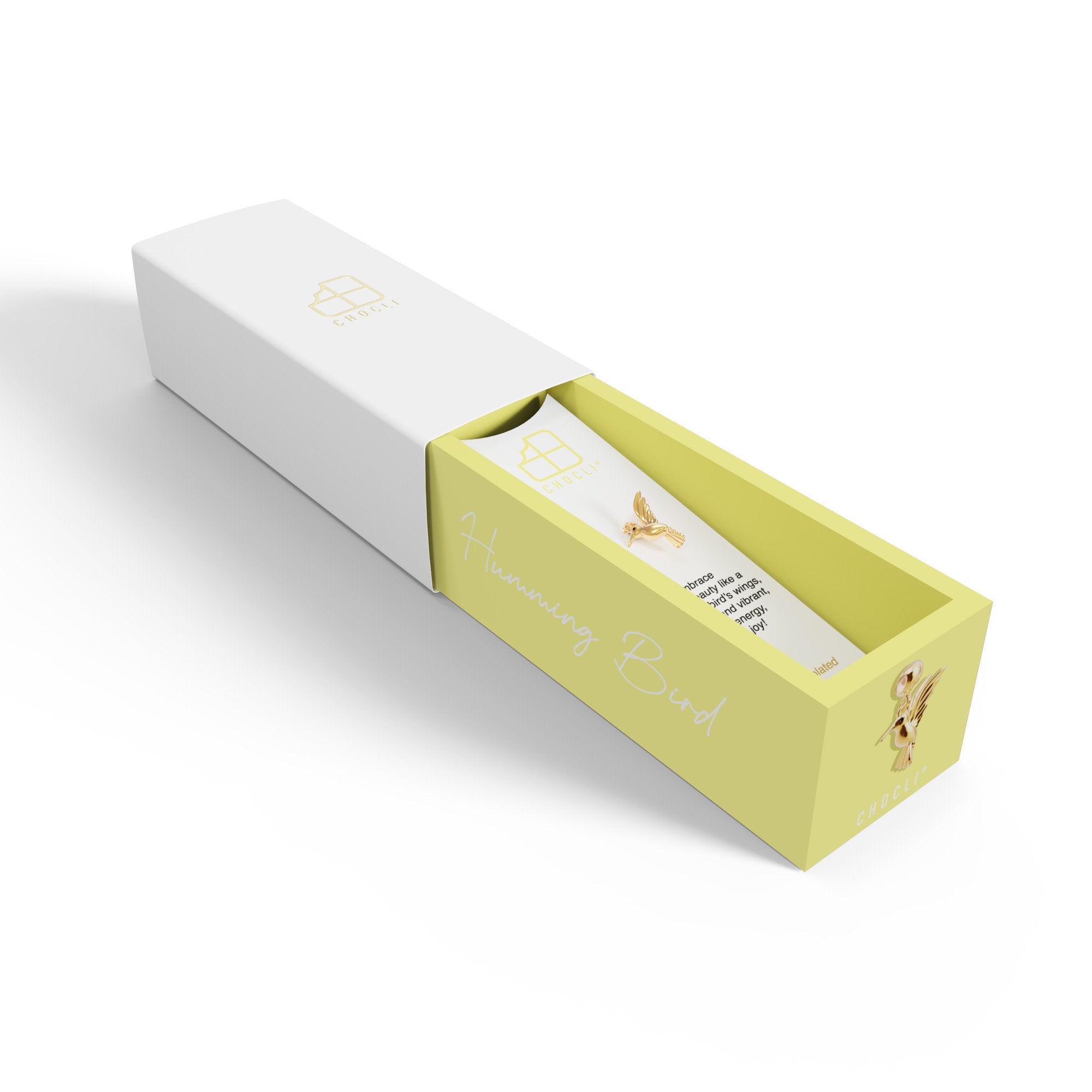 Chocli 18 Ayar Altın Kaplama Charm - Hummingbird