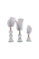 CVK Furniture-3'lü Tüy Dekor Set-Biblo-1-Milagron.com