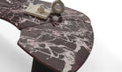 Beverly Orta Sehpa 180 cm - Mermer Desenli, Red - 3