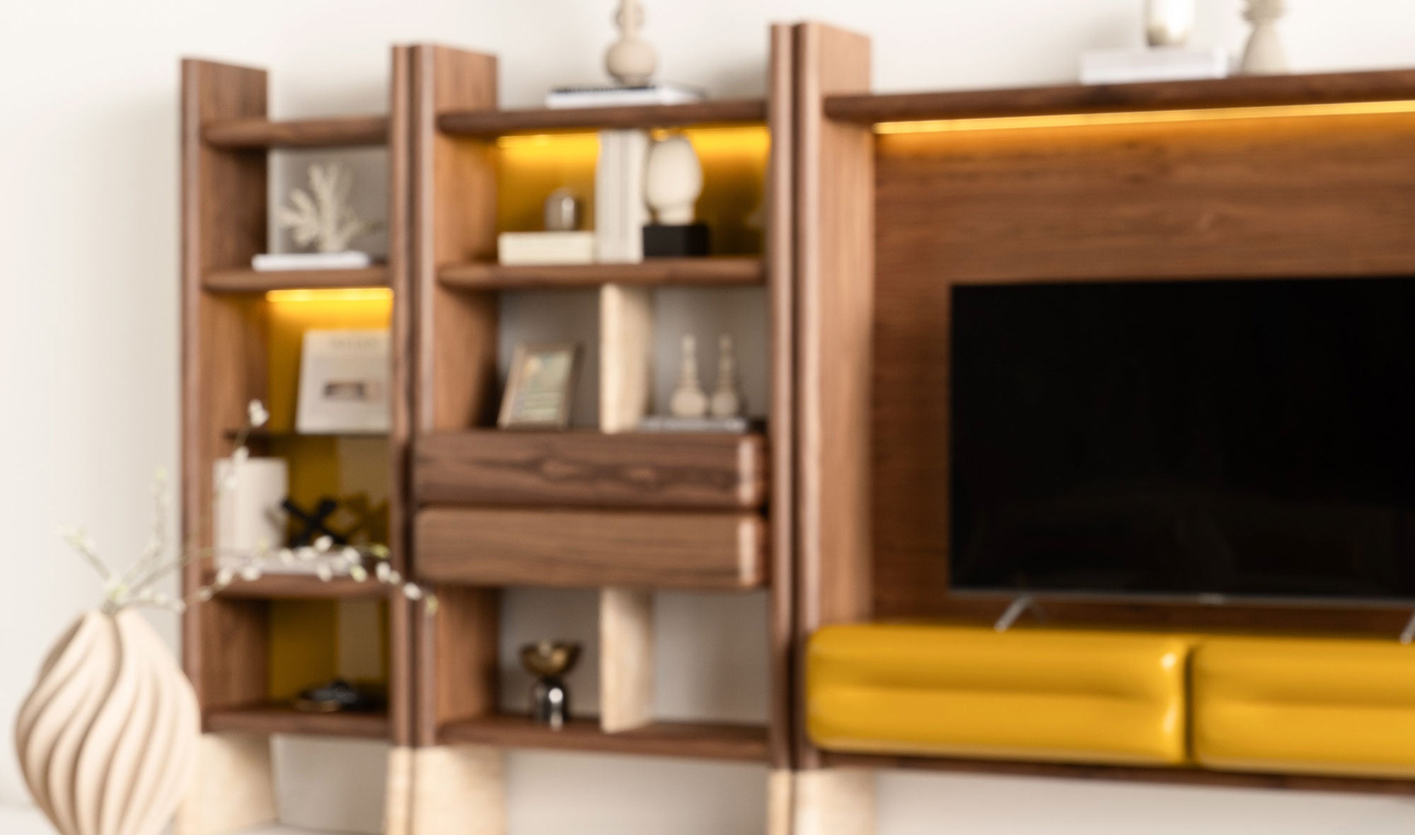 Salerno Tv Ünitesi - Sarı - 1