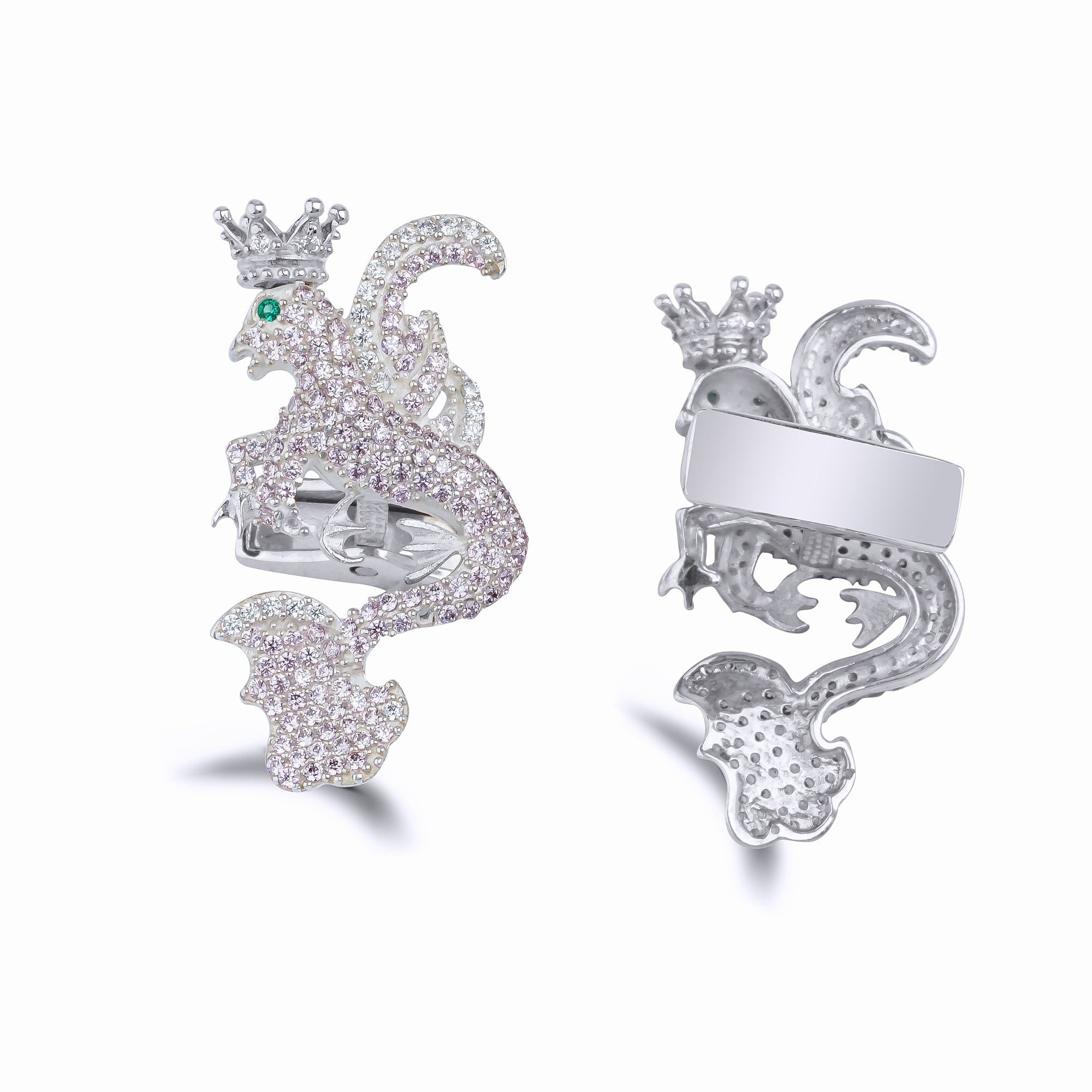 Baby Secret Of The Universe Pembe Kristal İKonik Küpe