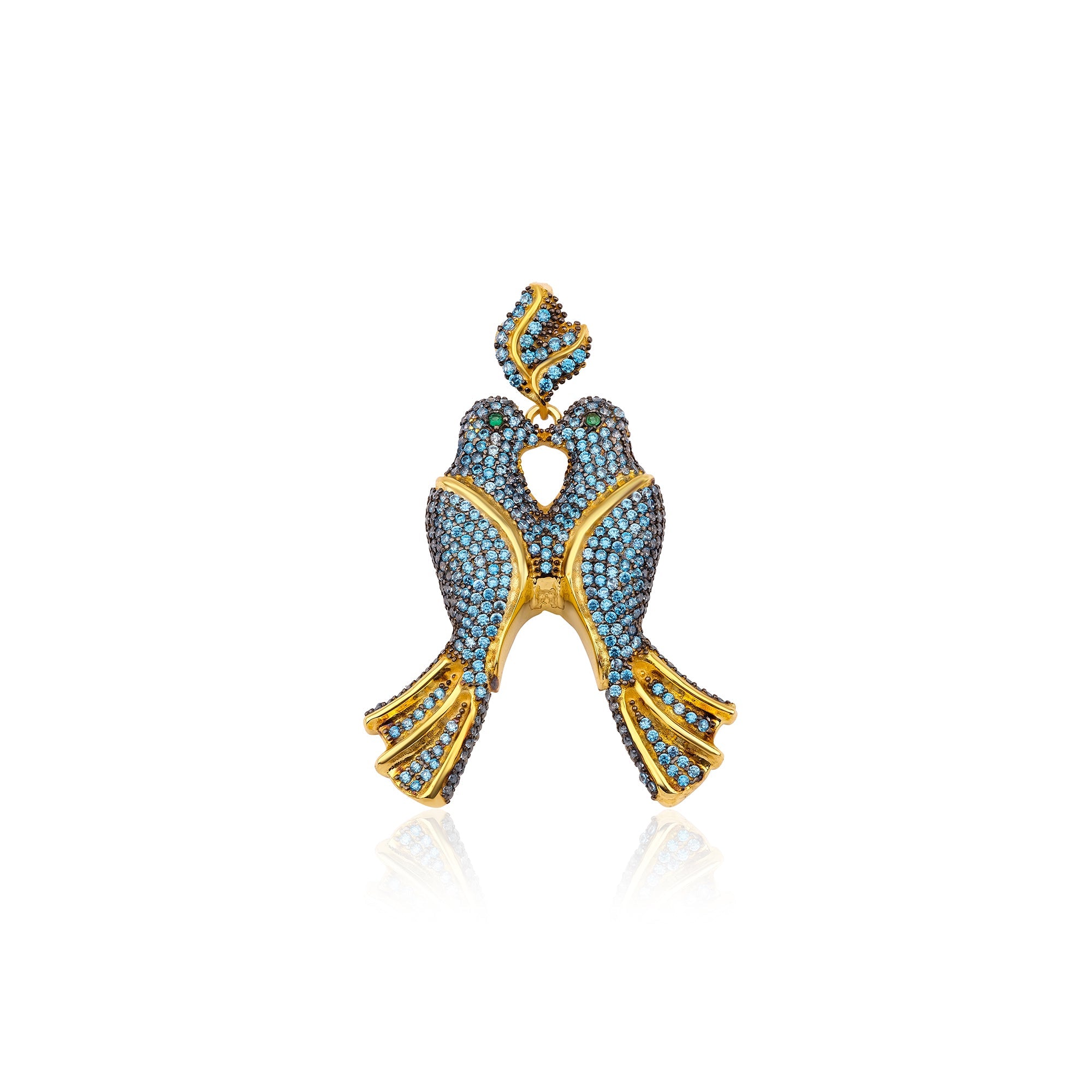 Bird Of Love Aqua Kolye