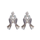 Bird Of Love Beyaz Taşlı Küpe
