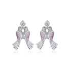 Bird Of Love Pembe & Beyaz Küpe