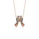 Bird Of Love Pembe Rose Kolye