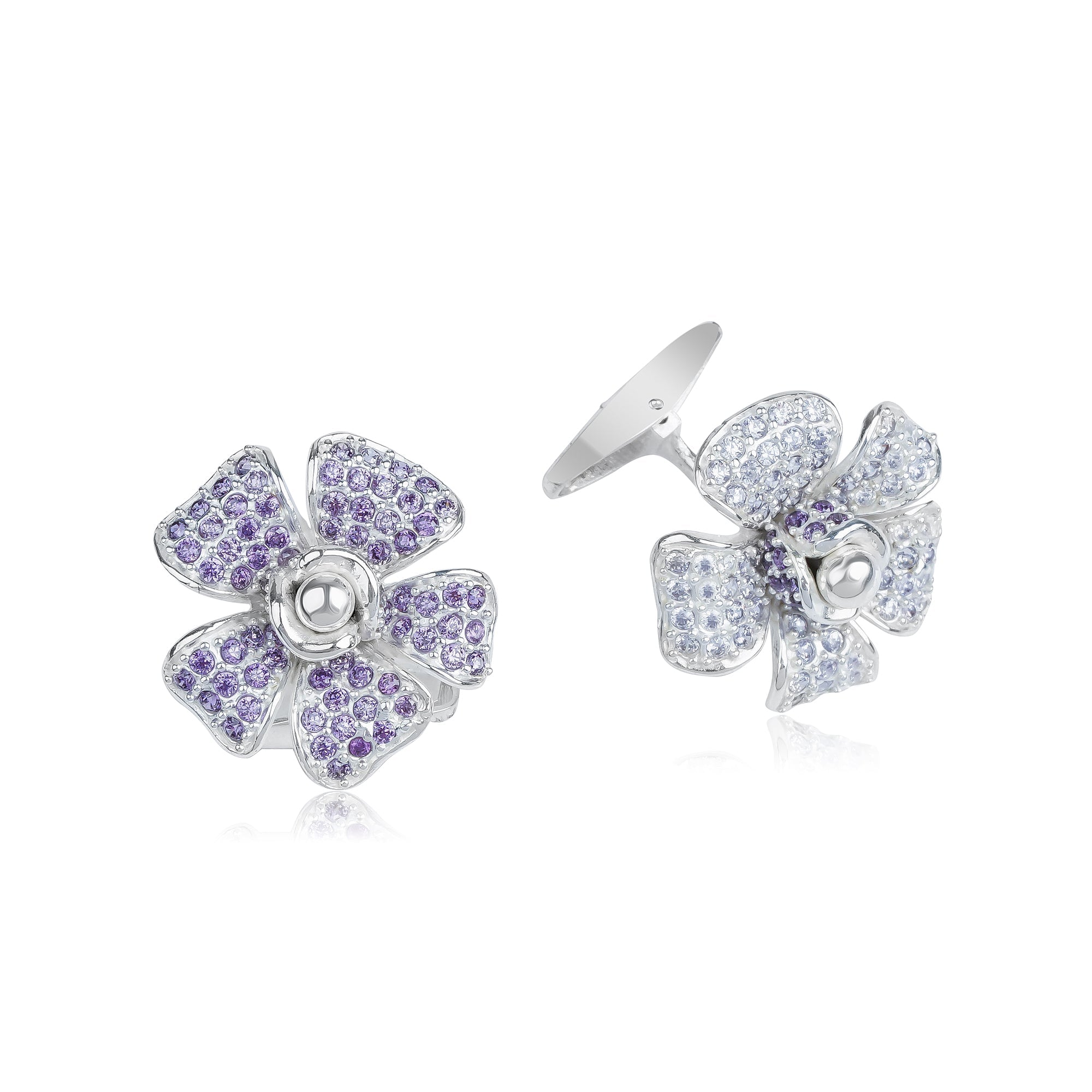 Inner Flower Beyaz & Mor Kol Düğmesi