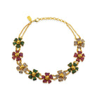 Inner Flower Ruby & Yeşil & Beyaz Choker / Kolye