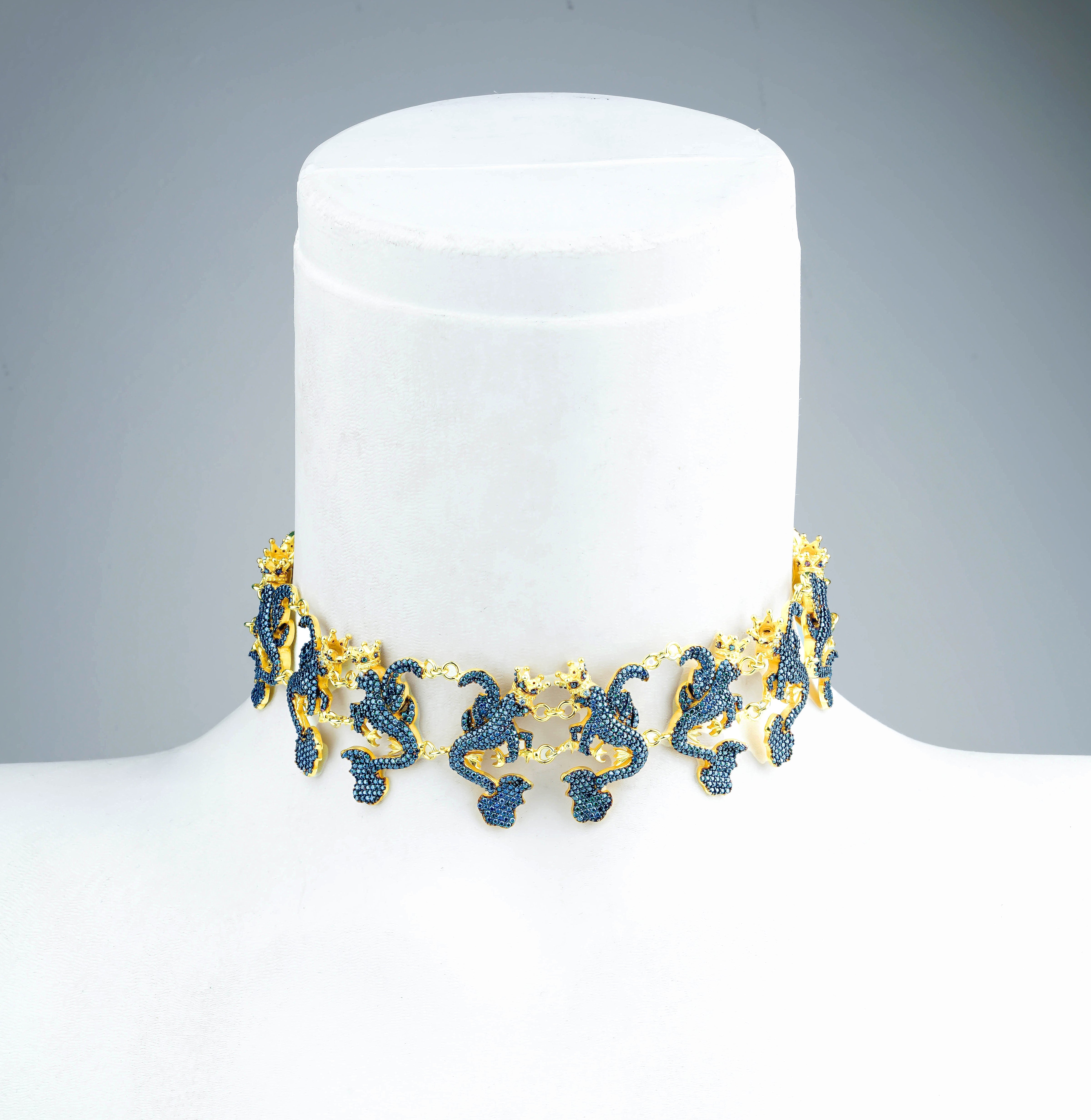 Jr. Secret Of The Universe Aqua Mitolojik Dragon Choker/Kolye