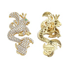 Jr. Secret Of The Universe Beyaz Kristal Mitolojik Dragon Küpe