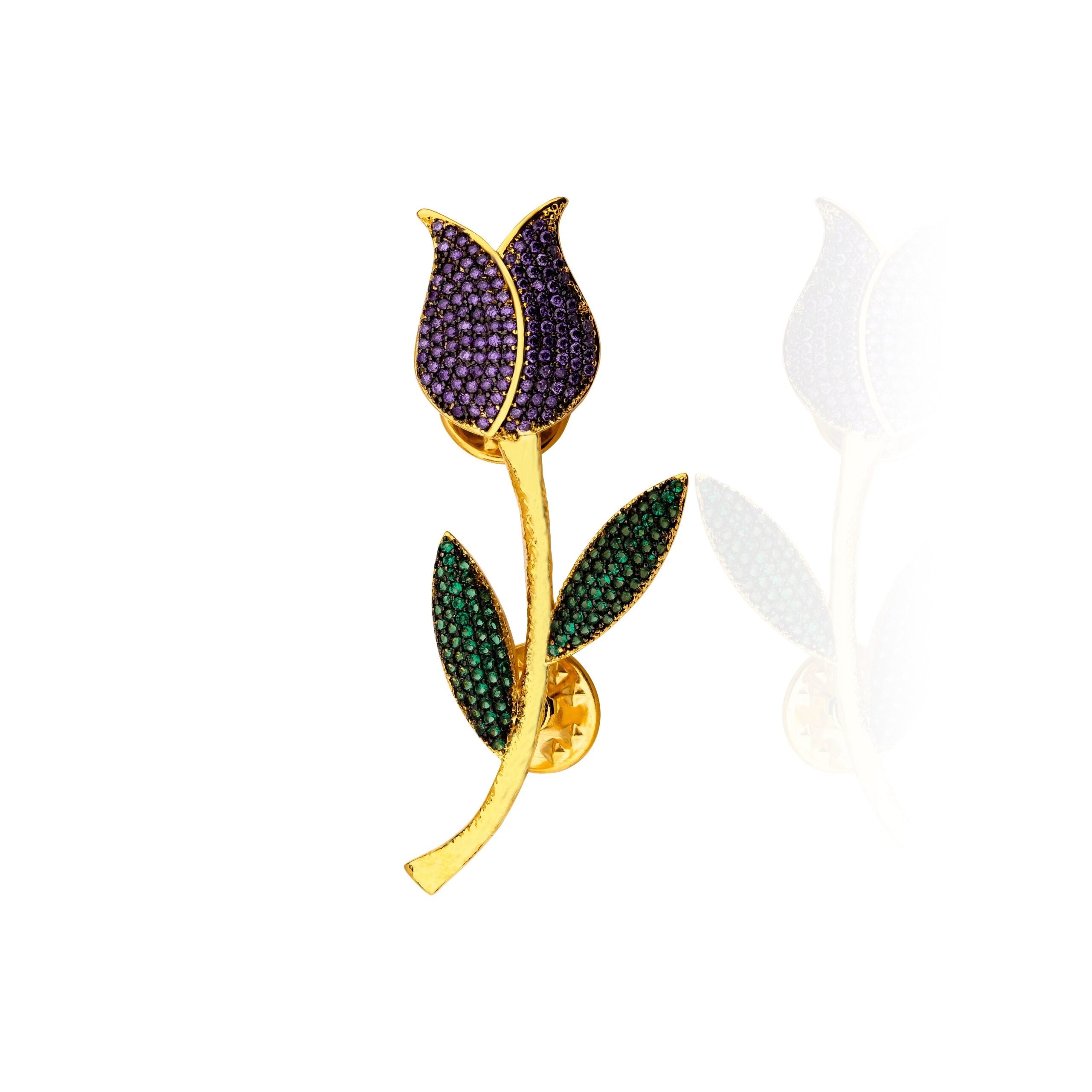Lale Devri Purple & Green Rozet