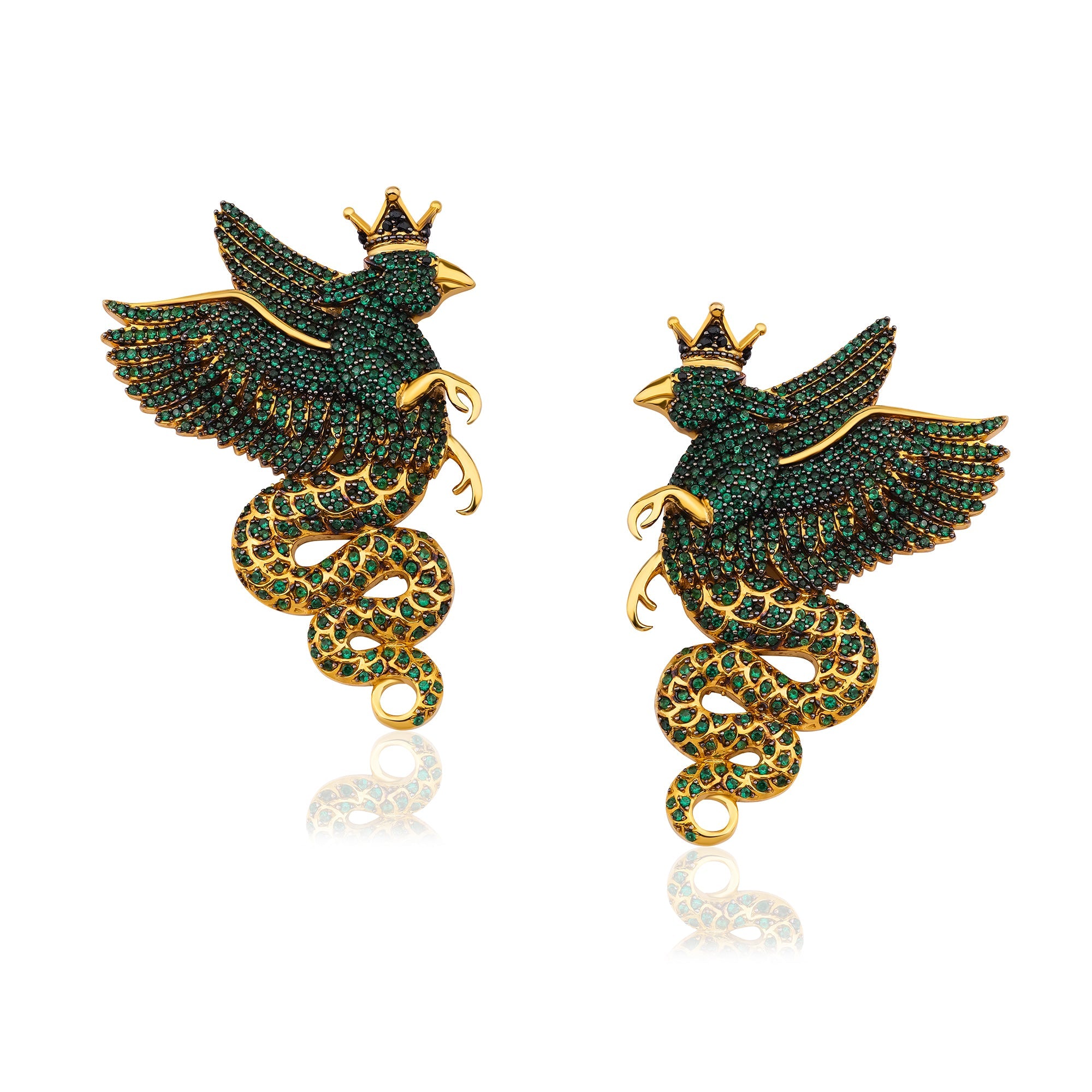 Power Of Spirit Green Elegant Kartal Küpe