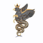 Power Of Spirit Gri Kartal Kolye/Broş