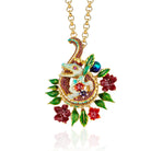 Provocative Attraction Ruby Kristal Rainbow Mineli Timsah Kolye/Broş