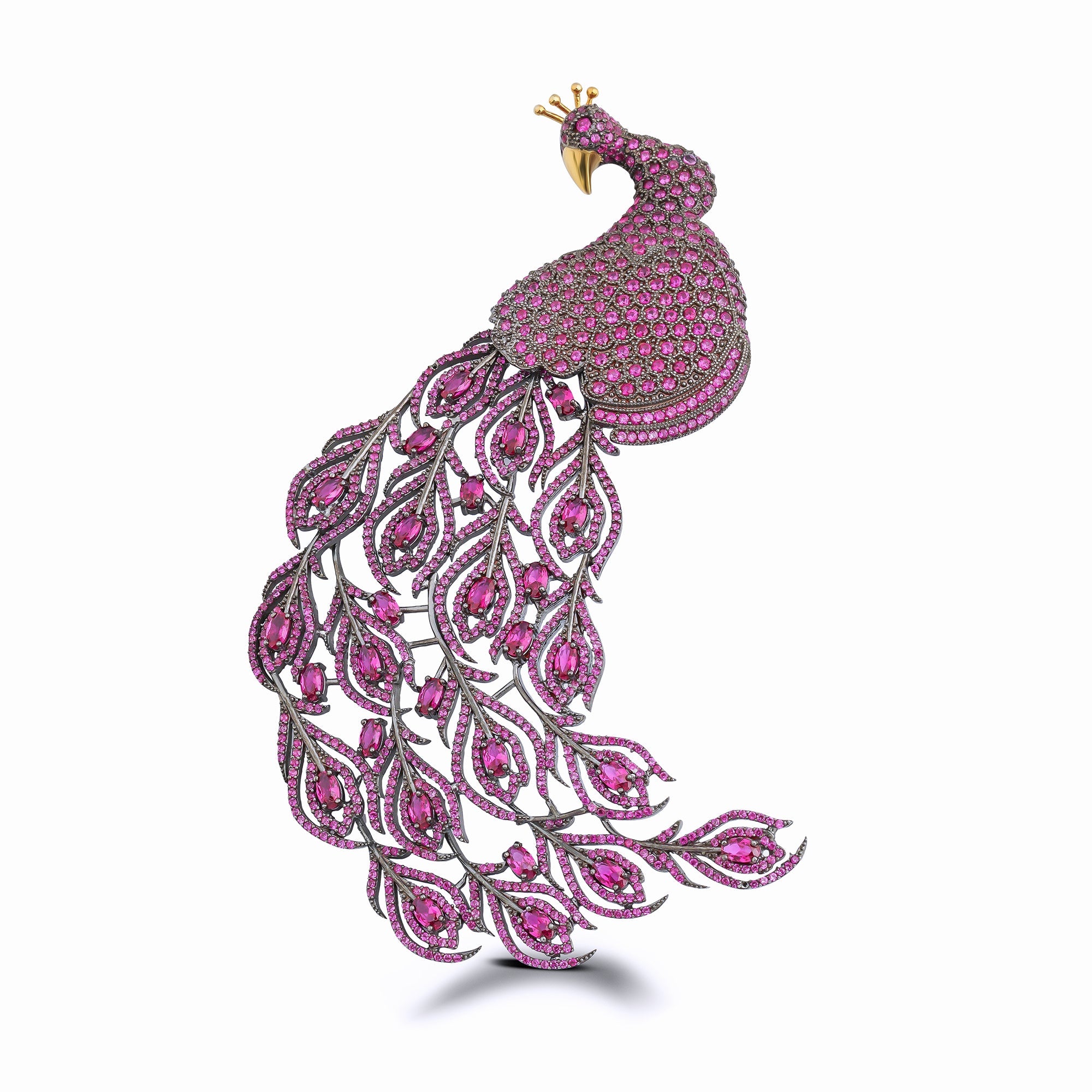 Royalty Of The World Ruby Gösterişli Tavuskuşu Broş
