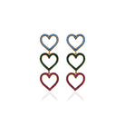 Secret Of Heart Aqua & Yeşil & Ruby Küpe