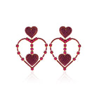 Secret Of Heart Ruby Büyük Kalpli Küpe