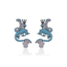 Secret Of Stamboul Aqua & Pembe Efsanevi Dragon Küpe