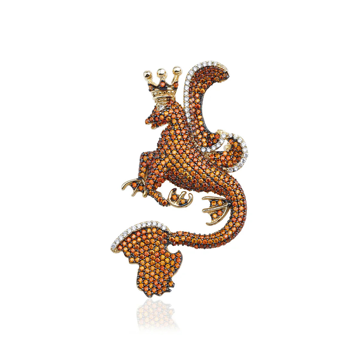 Secret Of Stamboul Garnet Efsanevi Dragon Kolye/Broş