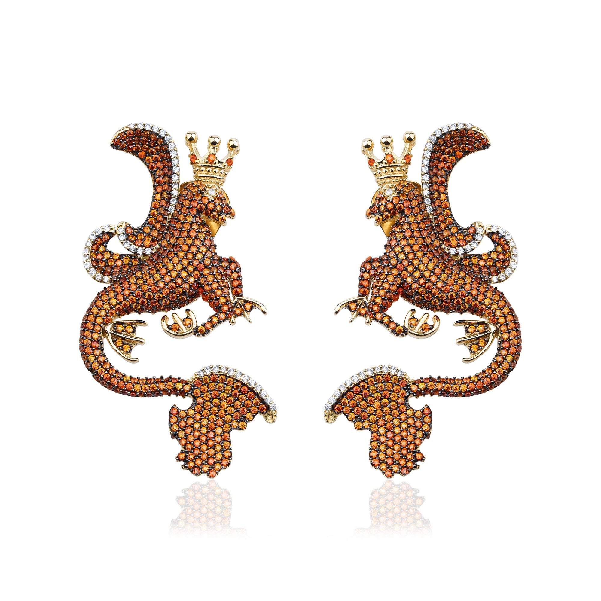 Secret Of Stamboul Garnet Efsanevi Dragon Küpe
