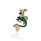 Secret Of Stamboul Yeşil Kristal Efsanevi Dragon Kolye / Broş
