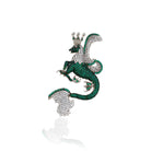 Secret Of Stamboul Yeşil Kristal Efsanevi Dragon Kolye / Broş