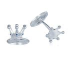 Secret Of The Crown Aqua Kristal Taşlı Kol Düğmesi