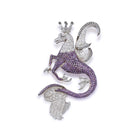 Secret Of The Universe Ametist Kristal Asil Dragon Kolye/Broş