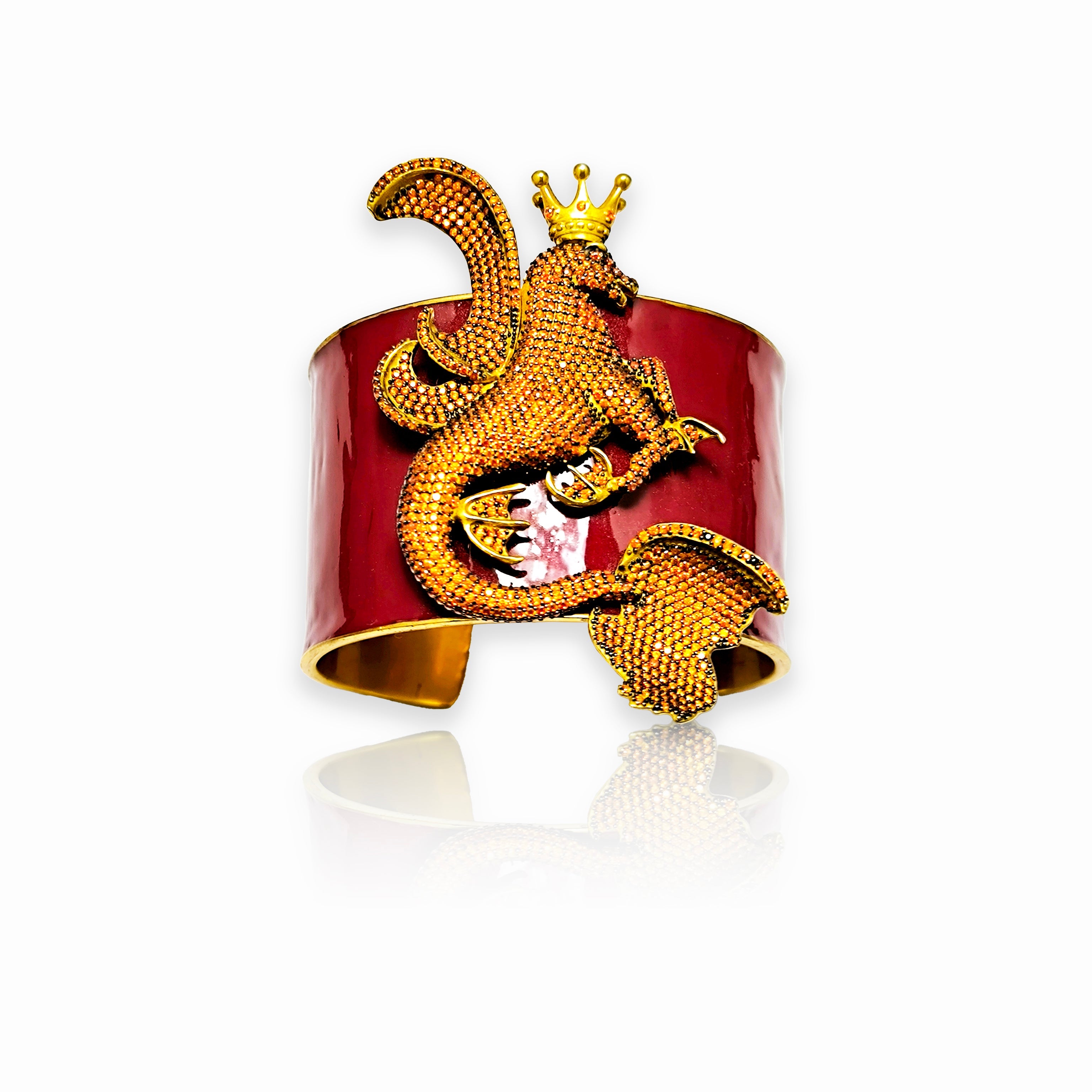 Secret Of The Universe Garnet Kristal Kırmızı Mineli Mitolojik Dragon Bileklik