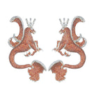 Secret Of The Universe Garnet Kristal Mitolojik Dragon Küpe