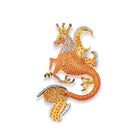 Secret Of The Universe Turuncu Kristal Asil Dragon Kolye/Broş
