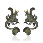 Secret Of The Universe Yağ Yeşili Mitolojik Dragon Küpe
