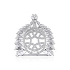 Sun Of The Ottoman Empire Gümüş Renk Beyaz Kristal Kolye