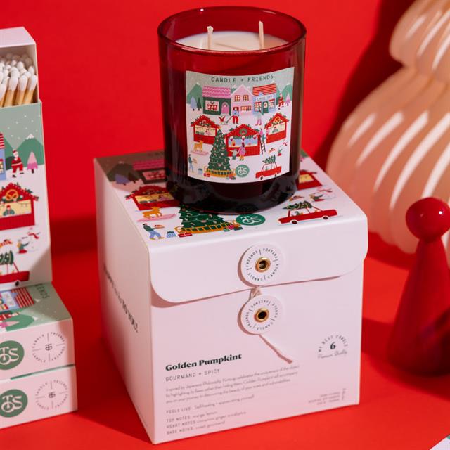 Candle + Friends-Christmas Collection Yeni Yıl Cam Mum Medium-Mum-6-Milagron.com