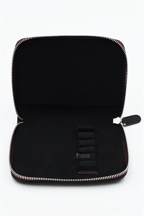 Carens-Crazy 6'lı Hakiki Deri Kalem çantası Acı Kahve K83-Kalem Çantası-3-Milagron.com