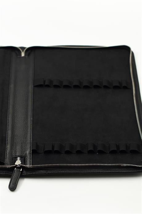 Carens-Hakiki Deri 40lı Kalem çantası Siyah K40 6-Kalem Çantası-4-Milagron.com