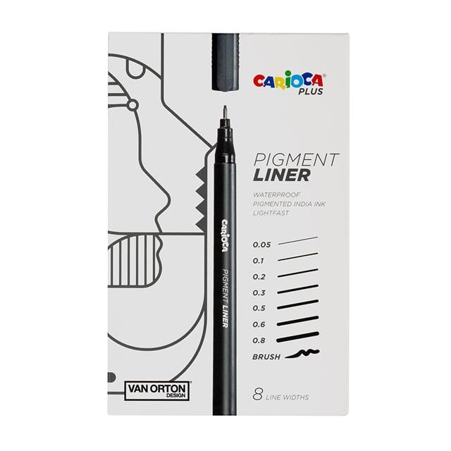 Carioca-Plus Pigmet 8'li Fineliner & Çizim Kalem Seti-Çizim Kalemleri-1-Milagron.com