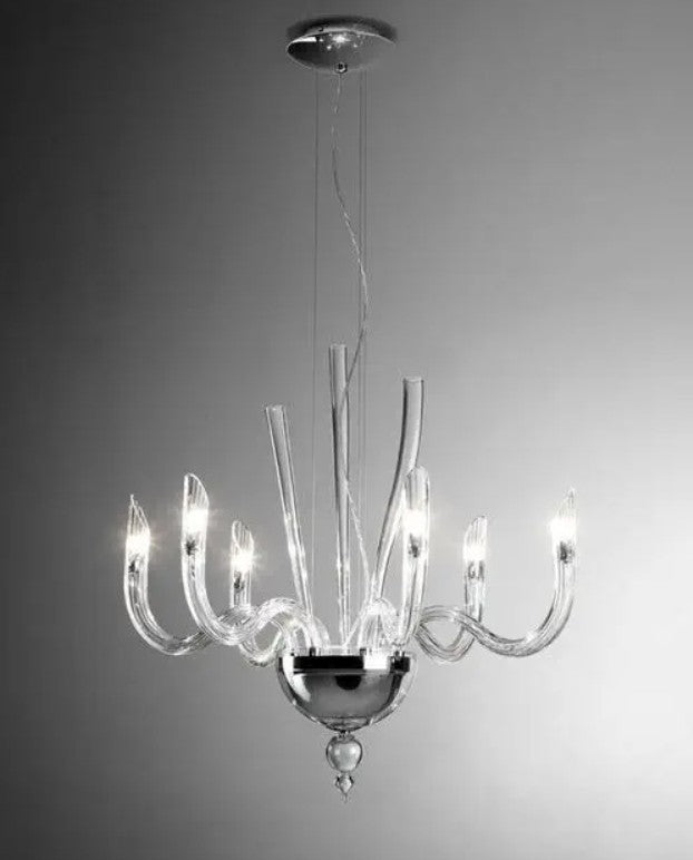 Alnayr Avi̇ze 6L Krom Şeffaf Ø80X82 Cm G9 6X40W