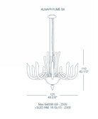 Alnayr Avi̇ze 9L Krom-Füme Ø125X110 Cm G9 9X40W